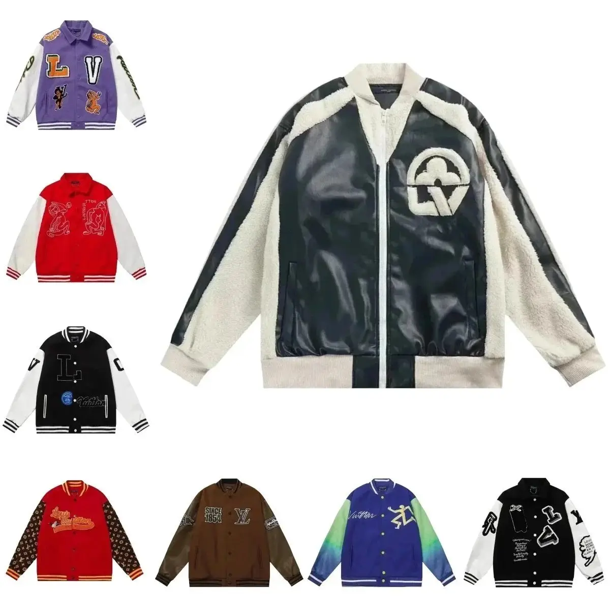 Leather baseball jersey 1